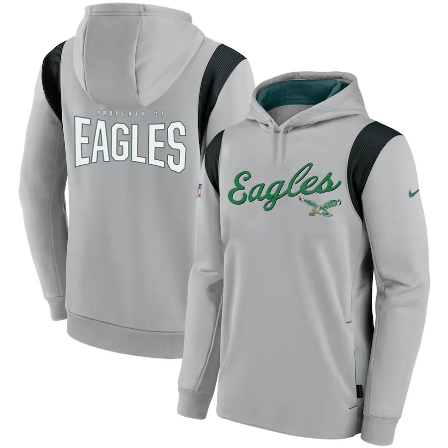 Men 2023 NFL Philadelphia Eagles grey Sweatshirt style 1031